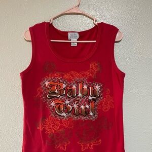 Red Graphic Tank Top
